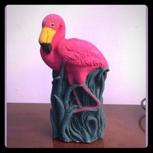 Vintage pink flamingo home Decor sand sculpture